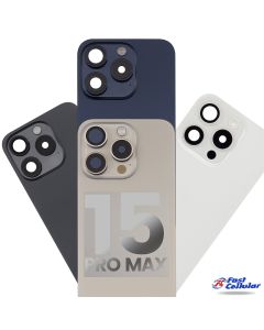 BACK GLASS WITH STEEL PLATE WITH MAGSAFE MAGNET PRE-INSTALLED COMPATIBLE FOR APPLE IPHONE 15 Pro Max (4 COLORS)