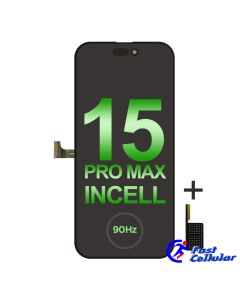 LCD Screen Digitizer Assembly Replacement With Portable IC for iPhone 15 Pro Max (Incell - JK 90 Hz)