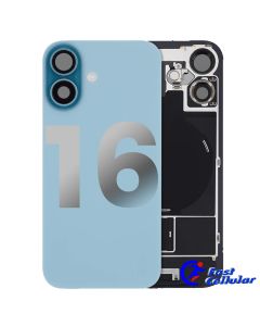 BACK GLASS WITH STEEL PLATE WITH MAGSAFE MAGNET PRE-INSTALLED COMPATIBLE FOR IPHONE 16 - Teal
