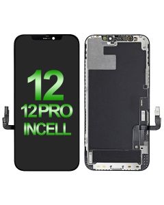 Apple iPhone 12 iPhone 12 Pro LCD Screen Digitizer Assembly With Frame (6.1 inches) (Incell JK) - Black - iPhone 12 Pro  A2341 A2406 A2408 A2407  iPhone 12  A2172 A2402 A2404 A2403