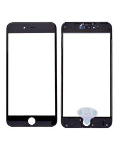 Front Screen Glass Lens with Frame for iPhone 6S Plus - Black