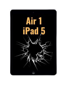 iPad Air iPad 5 (2017) Touch Screen Digitizer With Home Button and Home Button Flex Cable (High Quality) - Black - A1474 | A1475 | A1476 | A1822 | A1823