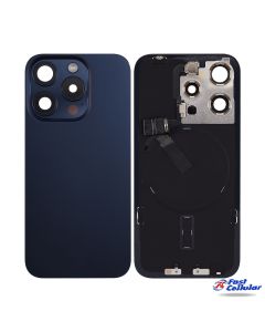 BACK GLASS WITH STEEL PLATE WITH MAGSAFE MAGNET PRE-INSTALLED COMPATIBLE FOR APPLE IPHONE 15 Pro Max - Blue