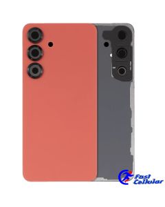 Back Cover Glass With Camera Lens For Samsung Galaxy S25 5G (Premium) - Coral Red