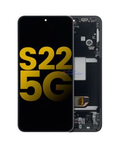 OLED ASSEMBLY WITH FRAME COMPATIBLE FOR SAMSUNG GALAXY S22 5G (PHANTOM BLACK)