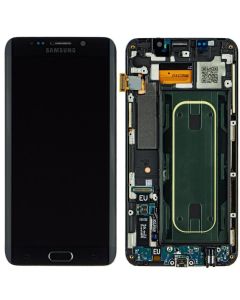 Samsung Galaxy S6 Edge+ Plus G928 LCD Screen Display with Digitizer Touch Panel with charging port and frame - Black Sapphire