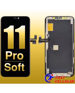 iPhone 11 Pro Soft OLED Screen Display with Touch Digitizer Panel and Frame (5.8 inches)(MX Soft OLED) Black