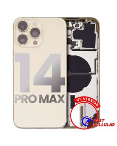 Back Housing with Small Parts for iPhone 14 Pro Max (US Version) – Gold