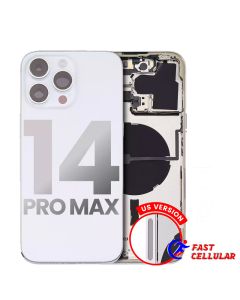 Back Housing with Small Parts for iPhone 14 Pro Max (US Version) – White