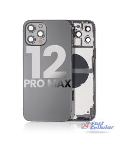Back Housing with Small Parts Pre-installed for iPhone 12 Pro Max (for America Version) - Graphite A2410 A2411 A2412 A2342 