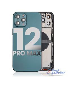 Back Housing with Small Parts Pre-installed for iPhone 12 Pro Max (for America Version) - Pacific Blue  A2410 A2411 A2412 A2342.