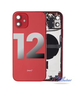 Apple iPhone 12 Back Housing with Small Parts Pre-installed if it is broken- Red