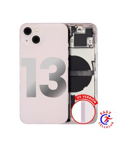 Back Housing with Small Parts Pre-installed for iPhone 13 (for America Version) - PINK