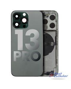 BACK HOUSING With SMALL COMPONENTS PRE-INSTALLED COMPATIBLE FOR IPHONE 13 PRO (Green) A2483 A2636 A2639 A2640 A2638
