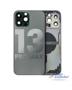 BACK HOUSING with SMALL COMPONENTS PRE-INSTALLED COMPATIBLE FOR IPHONE 13 PRO MAX (US VERSION) (ALPINE GREEN) A2643 A2484 A2641 A2644 A2645.