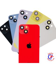 BACK GLASS WITH STEEL PLATE WITH MAGSAFE MAGNET PRE-INSTALLED COMPATIBLE FOR IPHONE 14 (6 COLORS)