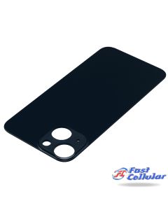 For Apple iPhone 14 back glass (Large Camera Hole) (Black) NO METAL FRAME