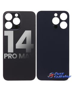 for Apple iPhone 14 Pro Max back glass (Large Camera Hole) (Black)