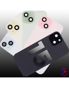 BACK GLASS WITH STEEL PLATE WITH MAGSAFE MAGNET PRE-INSTALLED COMPATIBLE FOR IPHONE 15 (5 COLORS)