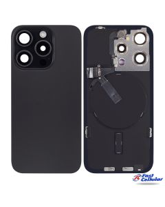 BACK GLASS WITH STEEL PLATE WITH MAGSAFE MAGNET PRE-INSTALLED COMPATIBLE FOR APPLE IPHONE 15 Pro Max - BlackTita