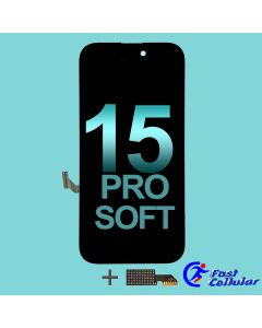 Soft OLED Screen Digitizer Assembly with Portable IC for iPhone 15 Pro (Soft OLED Tiger 60Hz)