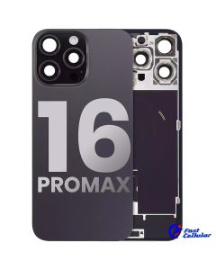 Back Glass With Steel Plate With MagSafe Magnet & Compatible For iPhone 16 Pro Max - Black Titanium