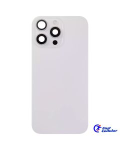 Back Glass With Steel Plate With MagSafe Magnet & Compatible For iPhone 16 Pro - White Titanium