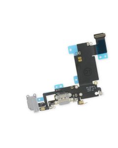 Charging Port with Flex Cable, Earphone Jack and Mic for iPhone 6S Plus (5.5 inches) (Super High Quality) - Black