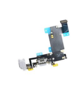 Charging Port with Flex Cable, Earphone Jack and Mic for iPhone 6S Plus (5.5 inches) (Super High Quality) - White