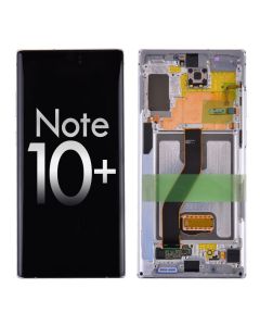 Samsung Galaxy Note 10 Plus N975 OLED Screen Display with Digitizer Touch Panel and Frame - Silver