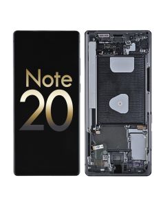 Samsung Galaxy N980 Note 20 5G N981 OLED Screen Display with Digitizer Touch Panel and Frame - Aura Black