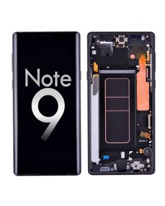 OLED ASSEMBLY WITH FRAME COMPATIBLE FOR SAMSUNG GALAXY NOTE 9 (REFURBISHED) (MIDNIGHT BLACK)