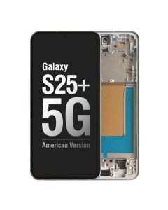 Premium OLED Screen Digitizer Assembly with Frame for Samsung Galaxy S25 Plus 5G (S936 – Black Front View)