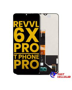 LCD Screen Digitizer Assembly for T-mobile Revvl 6x Pro - Black (No Frame)