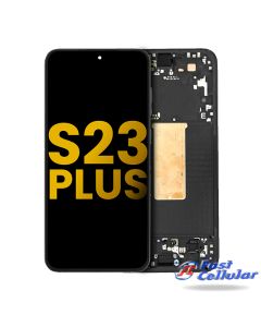 OLED Screen Digitizer Assembly with Frame for Samsung Galaxy S23 PLUS 5G S916 (for America Version) (Premium) - Phantom Black