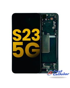 OLED Screen Digitizer Assembly with Frame for Samsung Galaxy S23 5G S911 (for America Version) (Premium) - Phantom Black