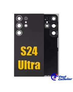 Back Cover with Camera Glass Lens with Adhesive Tape for Samsung Galaxy S24 Ultra 5G S928 (Premium) - Titanium Black