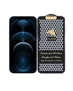 Premium Edge to Edge Tempered Glass Screen Guard Protector for iPhone 12 Pro Max | Scratch Resistant 10D Glass | 9H Hardness | Flayr Diamond Series