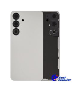 Back Cover Glass With Camera Lens For Samsung Galaxy S25 5G (Premium) - Silver Shadow