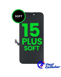Front view Soft OLED Screen Digitizer Assembly with Portable IC for iPhone 15 Plus