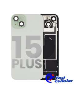 BACK GLASS WITH STEEL PLATE WITH MAGSAFE MAGNET PRE-INSTALLED COMPATIBLE FOR IPHONE 15 Plus - Green