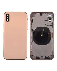 iPhone XS Back Housing with Small Parts installed (High Quality) - Gold