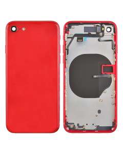 Back Housing with Small Parts Pre-installed for Apple iPhone 8 (High Quality) - Red