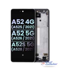 LCD Screen Digitizer Assembly With Frame for Samsung Galaxy A52 5G (2021) A526U - Awesome Black (INCELL)