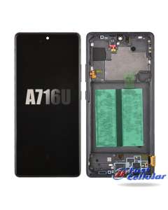 OLED Screen Digitizer Assembly With Frame for Samsung Galaxy A71 5G A716 (incell) - Prism Cube Black
