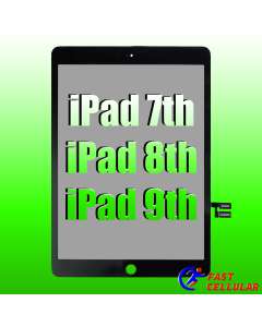 Apple iPad 7 (2019) | iPad 8 (2020) | iPad 9 (2021) | 10.2" Touch Screen Digitizer Glass | Aftermarket | Black