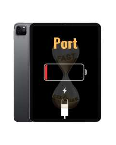 Charging Port for iPad Pro 11 (2021) Pro 11 (2022) Pro 12.9 (5th Gen) Pro 12.9 (6th Gen) - Space Gray