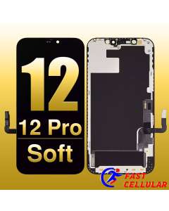 For Apple iPhone 12 iPhone 12 Pro OLED Screen Digitizer Assembly With Frame (6.1 inches) (SOFT OLED JK) - Black