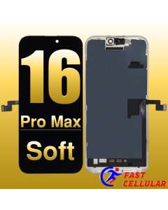Soft OLED Screen Digitizer Assembly for iPhone 16 Pro Max Replacement GX 120Hz