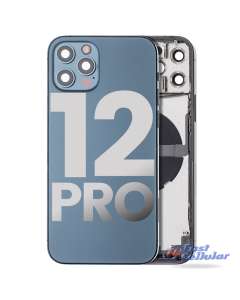 Back Housing with Small Parts Pre-installed for iPhone 12 Pro (for America Version) - Sierra Blue A2406 A2407 A2408 A2341